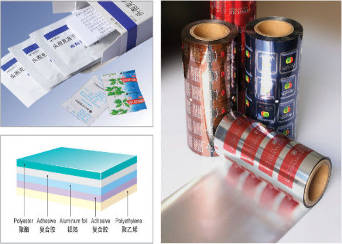 PET AL PE 3- Layers Blister Packaging Materials Laminated Composite Aluminum Foil